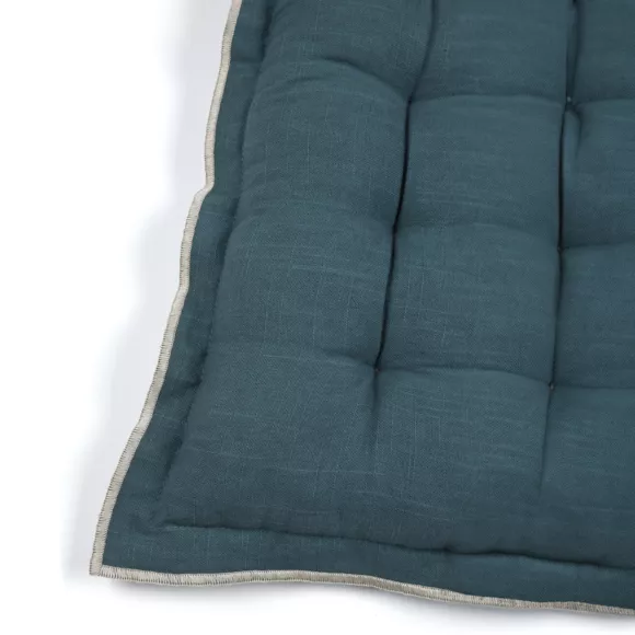 Coussin de chaise carré coton (38 x 38 cm) Helios Bleu