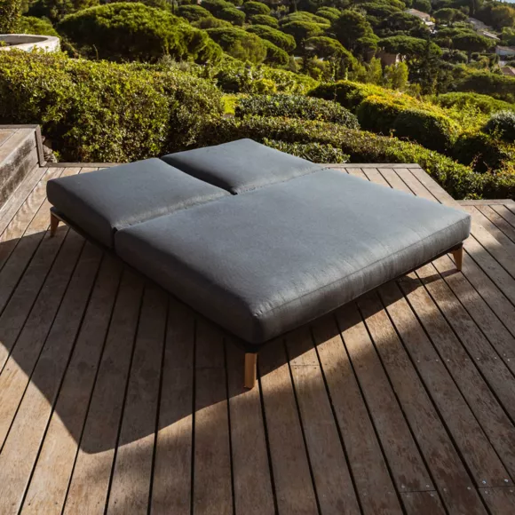 Transat double en aluminium Monte Carlo Gris anthracite