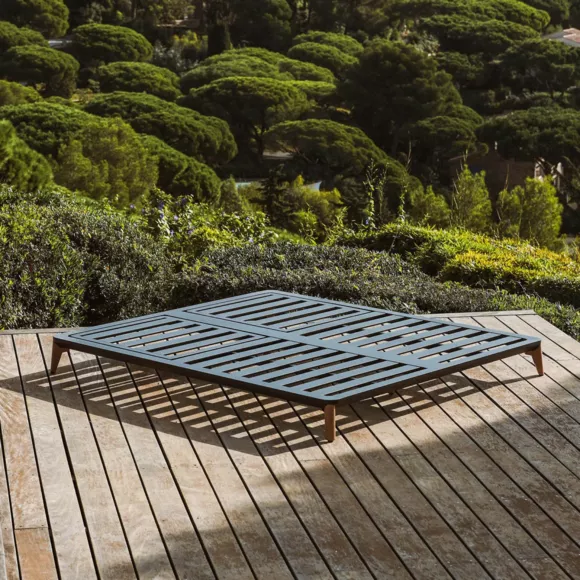 Transat double en aluminium Monte Carlo Gris anthracite