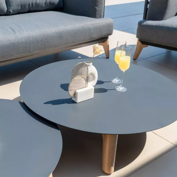 Mesa de centro redonda (D86 cm) Monte Carlo - Antracita