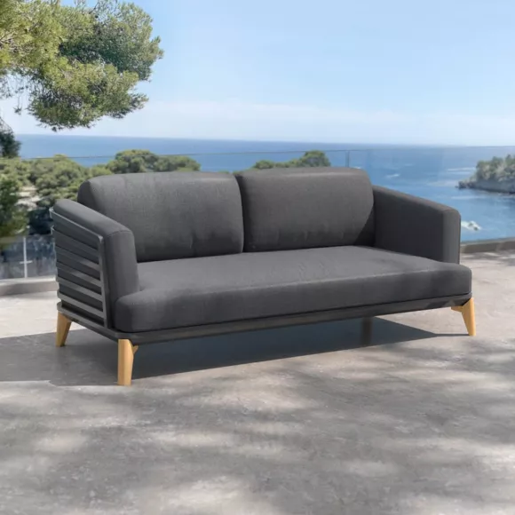 Tuinset van aluminium 7 zitplaatsen 6-delig Monte Carlo Antracietgrijs