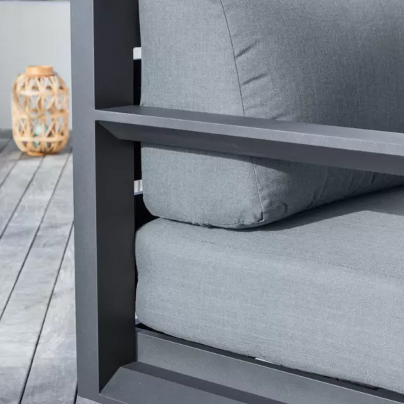 Tuinset van aluminium 7 zitplaatsen 5-delig Elba Antracietgrijs