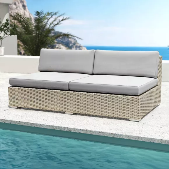 Loungeset van gevlochten hars 9 zitplaatsen 9 delig Palma Grijs