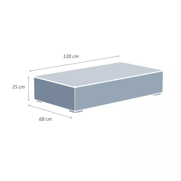Mesa rectangular para salón de jardín en resina trenzada Palma - Blanco