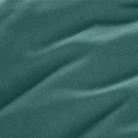 Taie de traversin percale de coton (L185 cm) Cali Bleu canard