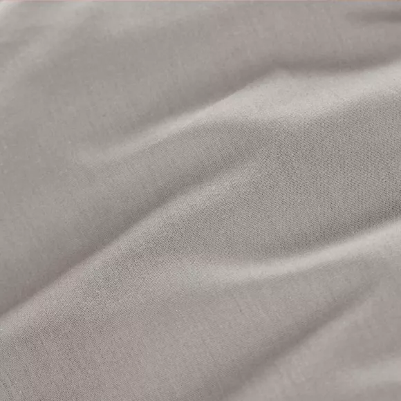 Drap housse percale de coton (90 x 190 cm) Cali Gris clair