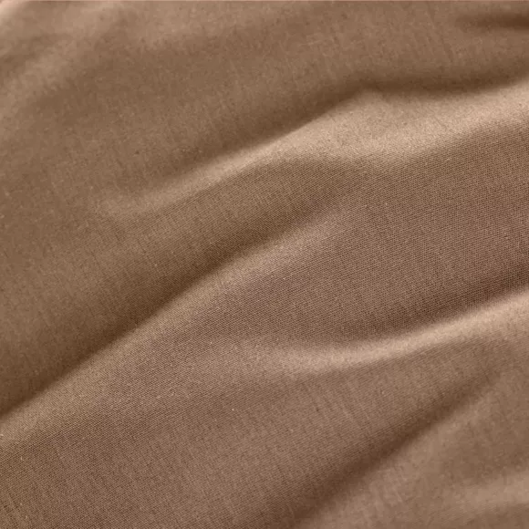 Drap housse percale de coton (180 x 200 cm) Cali Cappuccino