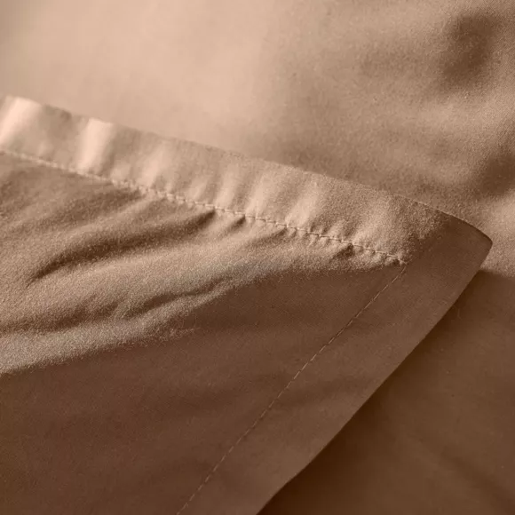 Housse de couette percale de coton (260 x 240 cm) Cali Cappuccino