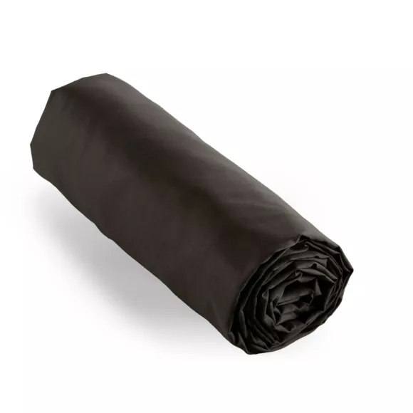 Drap housse percale de coton (140 x 190 cm) Cali Noir