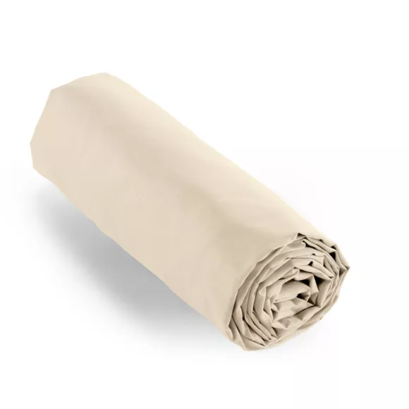 Hoeslaken percal katoen (90 x 190 cm) Cali Beige