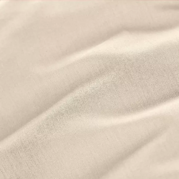 Drap plat percale de coton (270 x 300 cm) Cali Beige