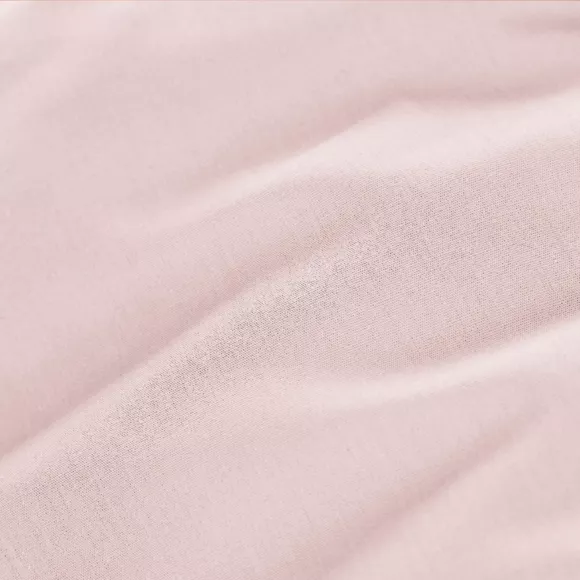 Drap housse percale de coton (180 x 200 cm) Cali Rose poudré