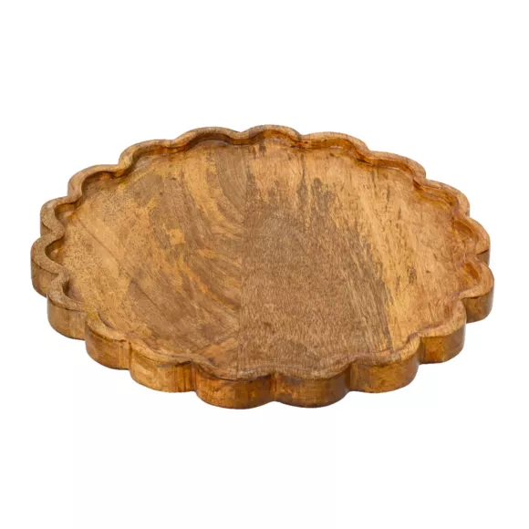 1 Assiette bois de manguier L29.50-W29.50-H2cm naturel 