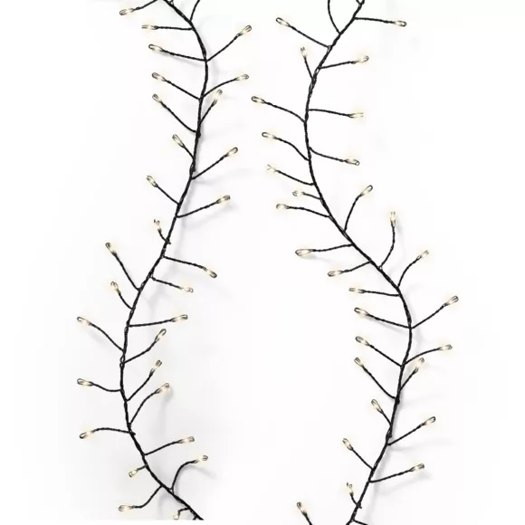 Guirlande lumineuse 6 m 480 Micro LED câble noir Luxe Blanc chaud