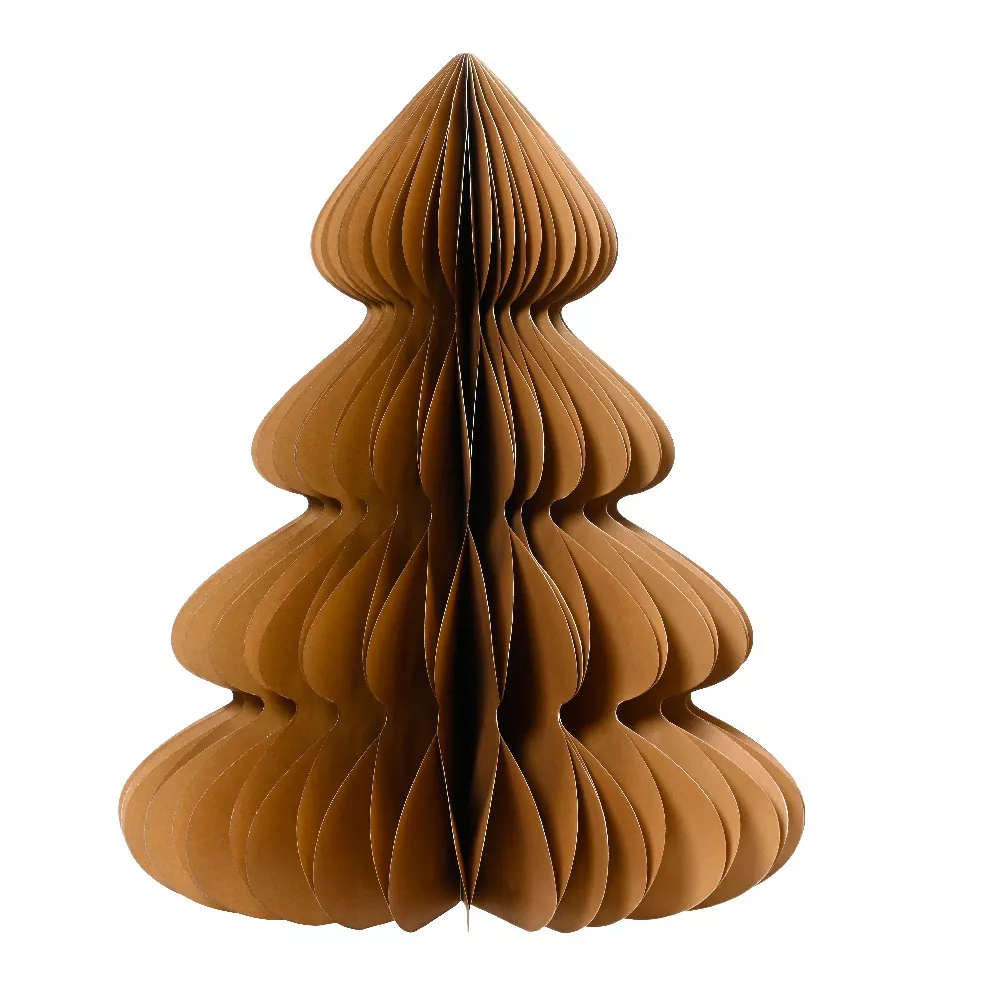1 Sapin papier dia72-H90cm brun/brun mele MAGNETIQUE
