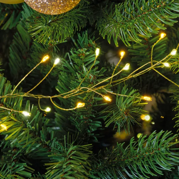 Guirlande lumineuse 12 m 960 Micro LED câble or Luxe bicolore Blanc chaud et froid