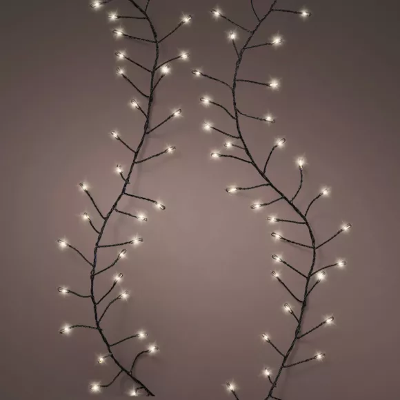 Guirlande lumineuse 12 m 960 Micro LED câble noir Luxe Blanc chaud