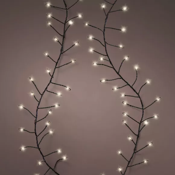Guirlande lumineuse 18 m 1440 Micro LED câble noir Luxe Blanc chaud