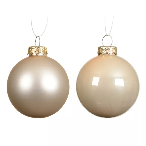 Boule de Noël en verre (D100 mm) Boréal Beige
