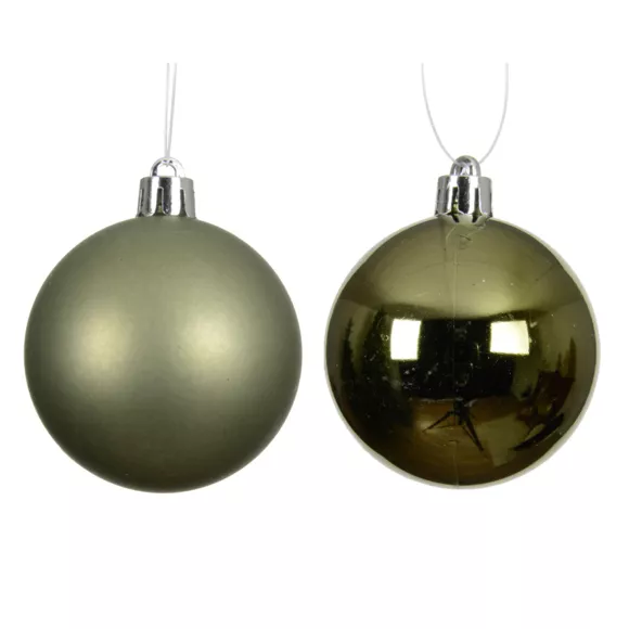 Lot de 16 boules de Noël (D40 mm) Aravis Vert romarin