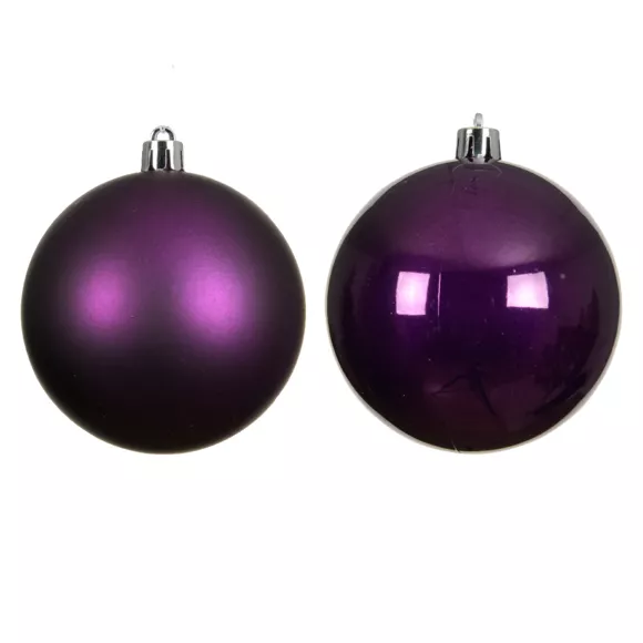 Lot de 16 boules de Noël (D40 mm) Aravis Violet