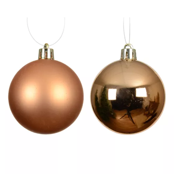 Lot de 16 boules de Noël (D40 mm) Aravis Cognac