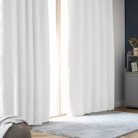 Rideau obscurcissant thermique galon fronceur (180 x 260 cm) Alba Blanc