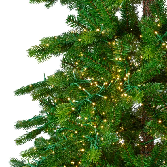 Sapin de Noël artificiel lumineux 3000 LED H180 cm Caucasia Nordmann Vert sapin