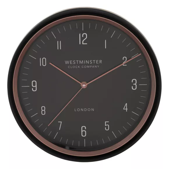 Reloj de pared en metal (29,3 cm) Sven Negro