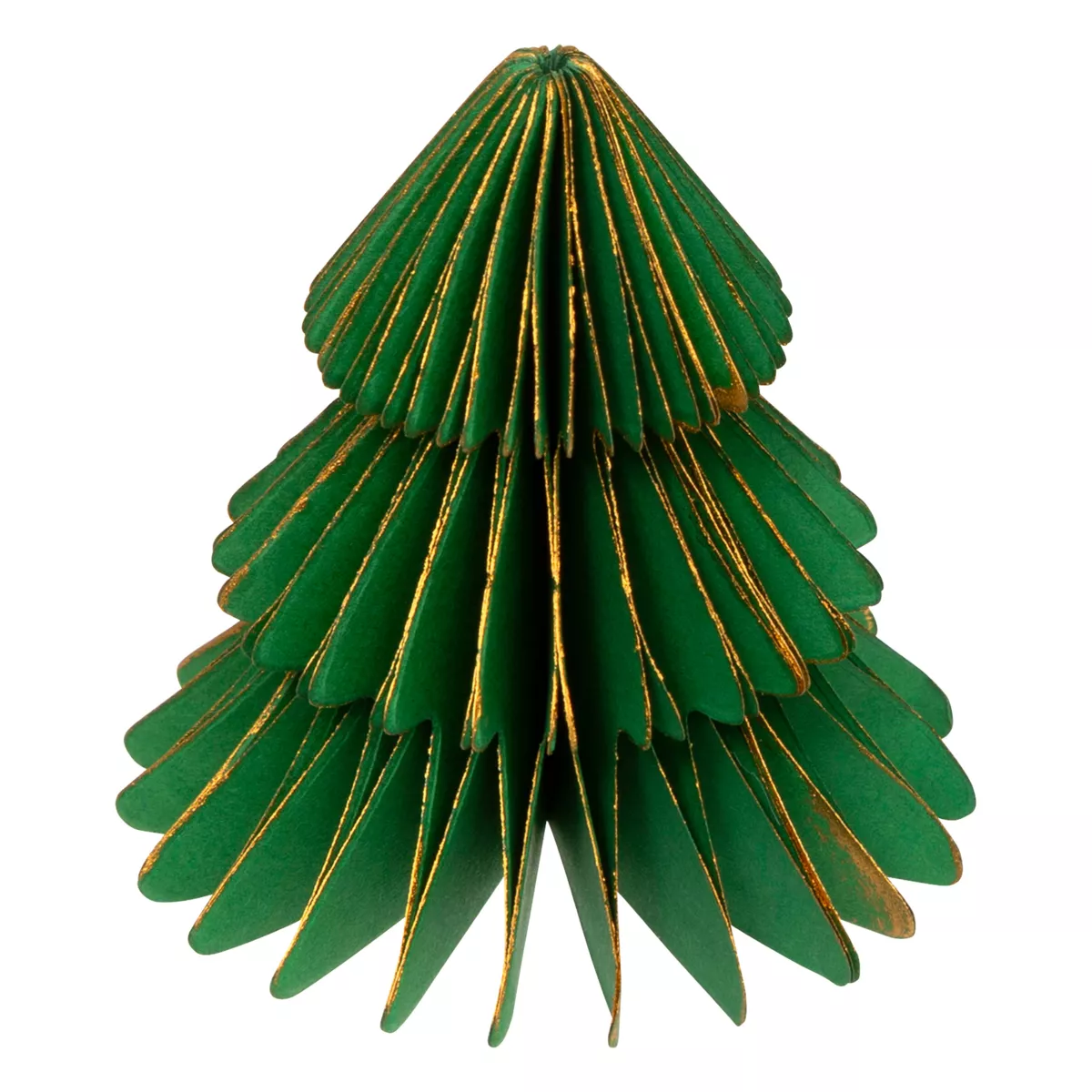 Lote de 2 mini árboles decorativos (H6 cm) Papel magnético Verde Pino