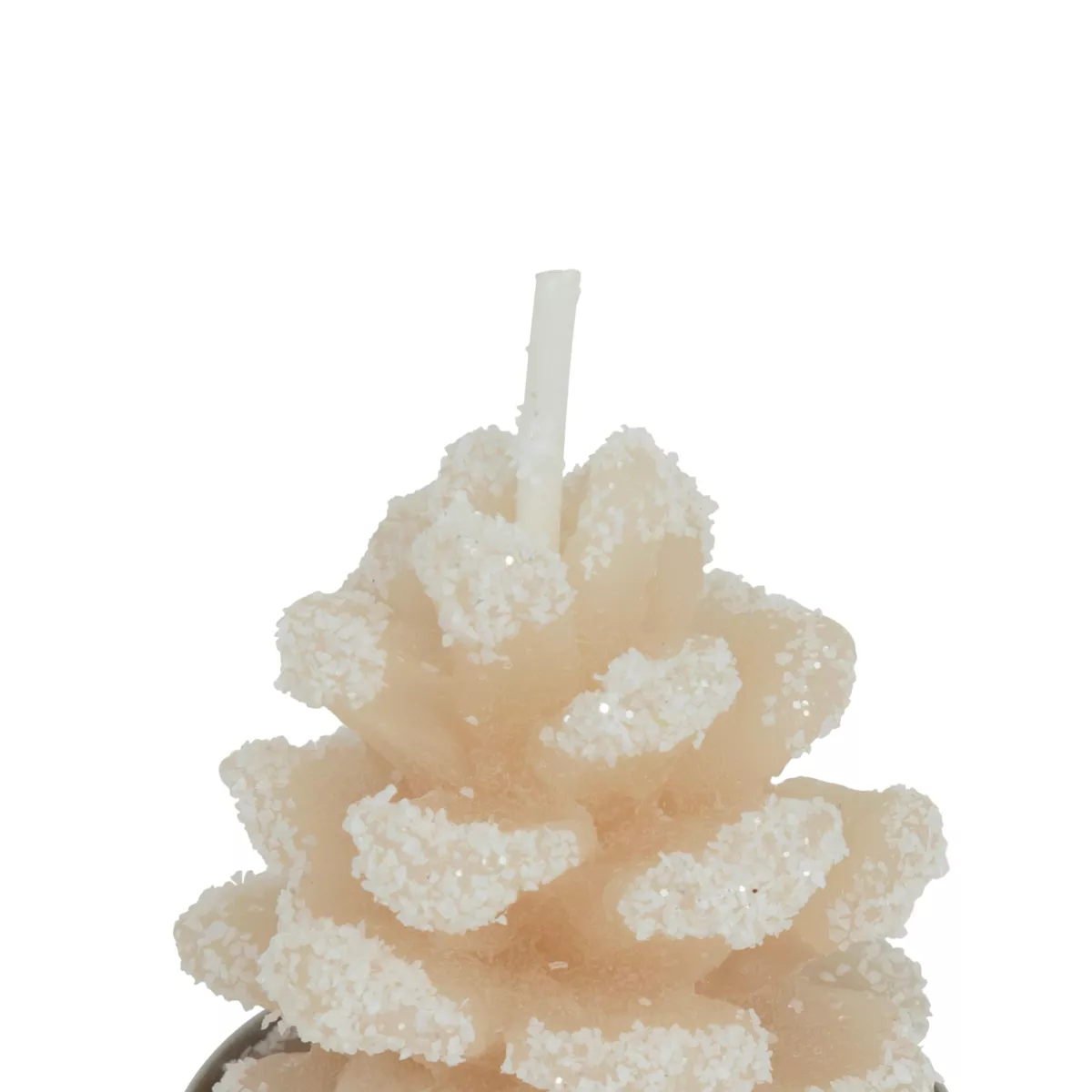 Lote de 4 velas de té Piña nevada Beige