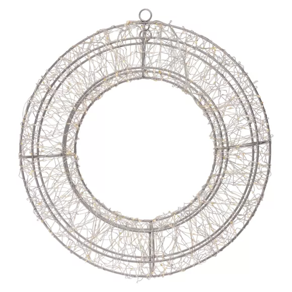 COURONNE 500LED 38CM SILVER