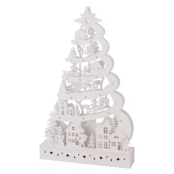 ARBRE DE NOèL LUMINEUX 45CM 15L BLANC