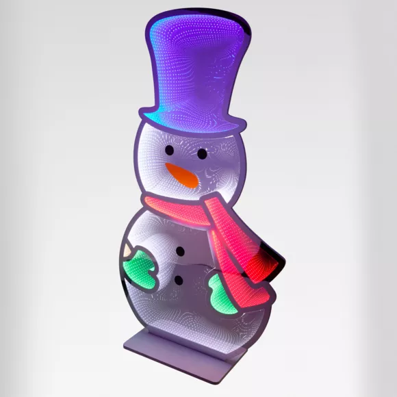 Bonhomme de neige lumineux Géant 735 LED (H180 cm) Infinity Multicolore