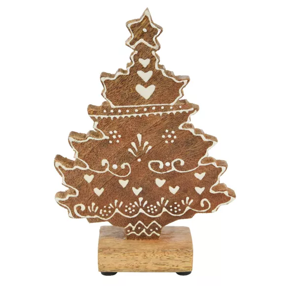 1 Sapin bois de manguier L12.50-W5-H17.50cm naturel 