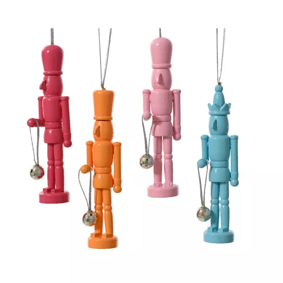 LOT DE 4  Casse-noisette bois de pin L18-W3.50-H13cm assorti 