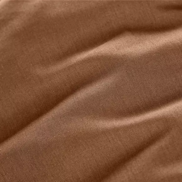 Taie de traversin percale de coton (L185 cm) Cali Cappuccino