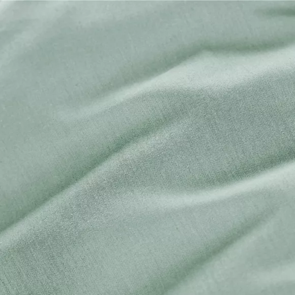 EM - Drap housse 140 x 190 cm Percale unie CALI Eucalyptus