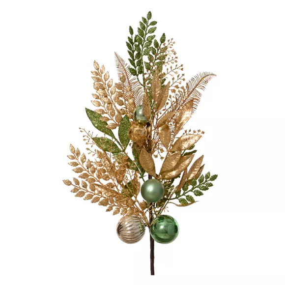 Ramo di foglie (H75 cm) Majesty Verde e dorato