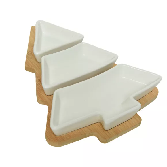1 Set tapas porcelaine L27.50-W20-H3.80cm naturel/couleur(s) 