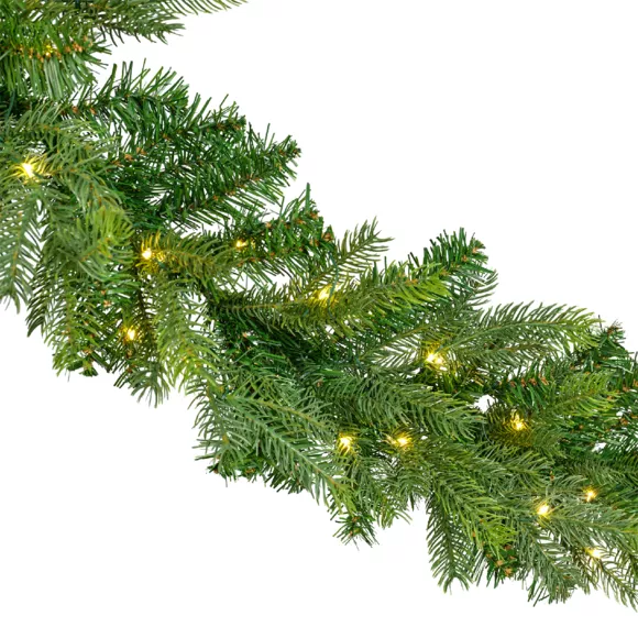 Kerstboomslinger op batterijen Glorious groen en warmwit (270 cm - D20)