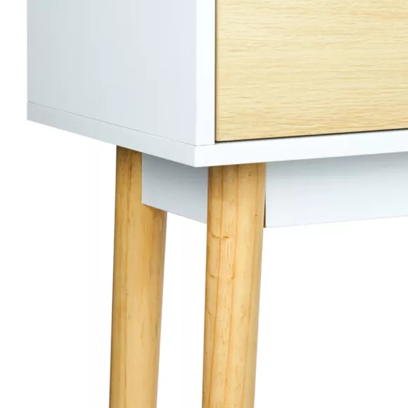 Console Blanche 1 Tiroir Bois - Bois certifiŽ FSC¨ Dim : l100xH75xP30cm