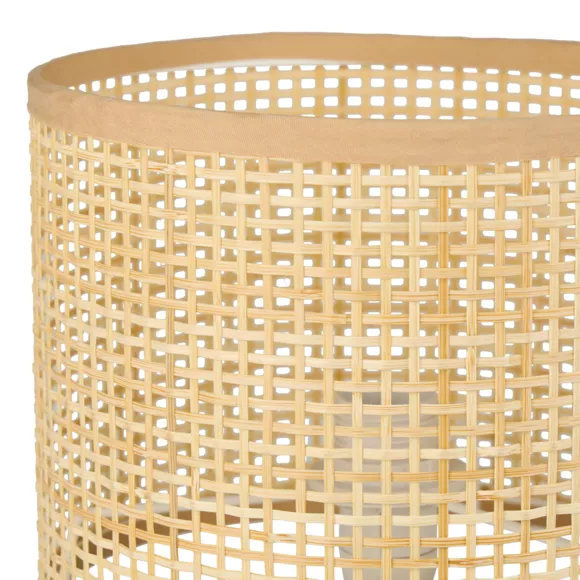 Lampe MŽtal Bambou 'Amphore' Beige Orange - Bambou CertifiŽ FSC¨ Dim : l18.5xH35xP18.5cm