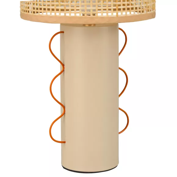 Lampe MŽtal Bambou 'Amphore' Beige Orange - Bambou CertifiŽ FSC¨ Dim : l18.5xH35xP18.5cm