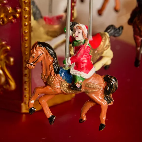 Carrousel lumineux, animé et musical (H25 cm) Souvenirs d’Hiver