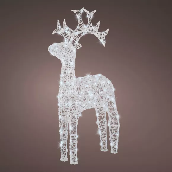 Renne lumineux souple 120 LED (H110 cm) Skoll Blanc froid