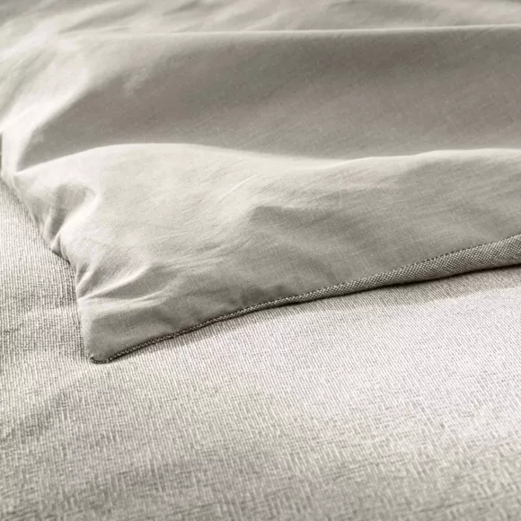 Parure 3 Pices (240 x 220 cm) Meline Anthracite, 100% Coton Fils Teints