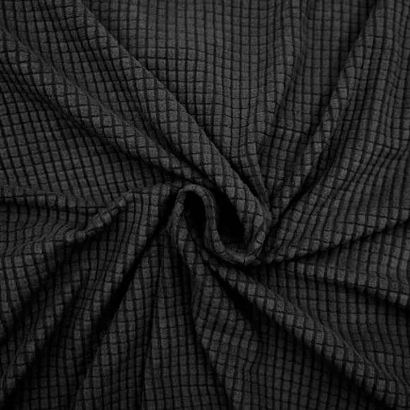 Protge CanapŽ Extensible (225 x 245 x 60 cm) Sacha Noir, Polyester GaufrŽ