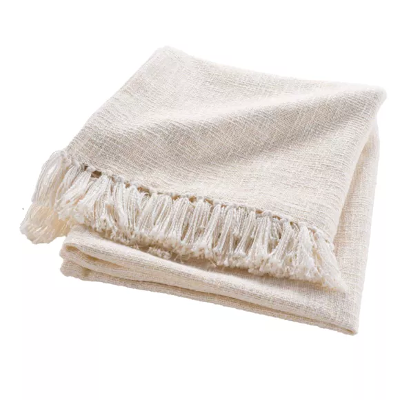Plaid ˆ Franges (125 x 150 cm) Ziggy, Coton & Polyester