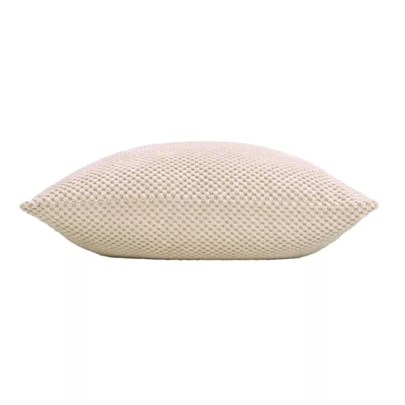 Coussin DŽhoussable (45 x 45 cm) Java Naturel, Flanelle Relief Unie